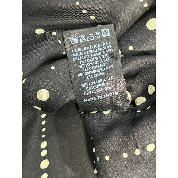 Isabel‎ Marant Black Vertical Dot-Print Silk Long Sleeve Blouse Size 36/4-6 US - Picture 9 of 10